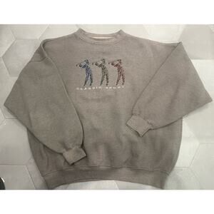 Mens VTG Crable Sportswear Golf Classic Sports Embroidery XL 55/45